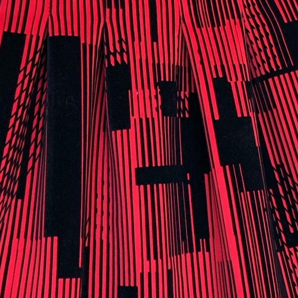 Calvin Klein Fit & Flare Velvet Scuba Dress, Red - Picture 7 of 14